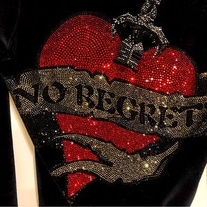 CRYSTAL embellished zip-up hoodie by Silver Dagger 🗡️
